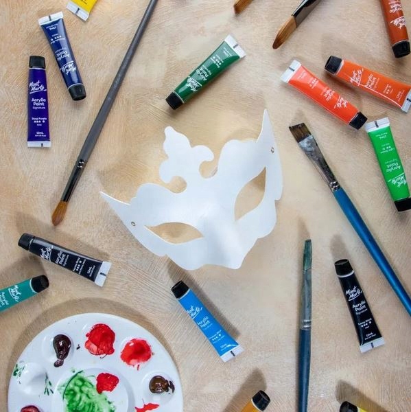 6 x MASKA KARNAWAŁOWA PAPIER NA TWARZ BIAŁA DO MALOWANIA DIY Model maska