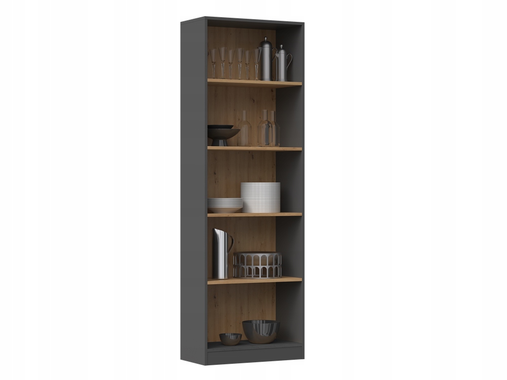 REGAŁ BIUROWY 60 cm NA KSIĄŻKI SEGREGATORY PÓŁKA SZAFKA ANTRACYT ARTISAN Stan opakowania oryginalne