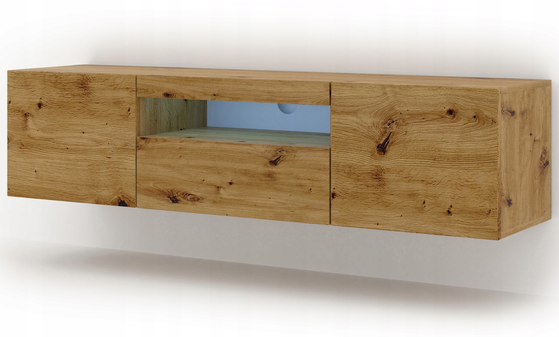 Szafka RTV AURA 150 wisząca dąb artisan + LED Kod producenta 5903769709717