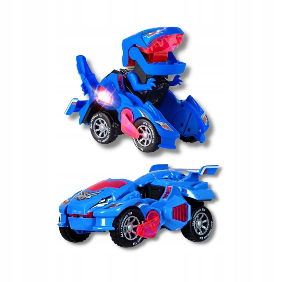 AUTO Z NAPĘDEM ZMIENIA SIĘ W DINOZAURA ŚWIECI GRA Model transformujący