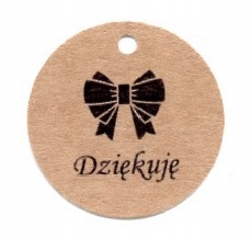 

Eko kartonowe zawieszki, etykiety Dziękuję10 szt