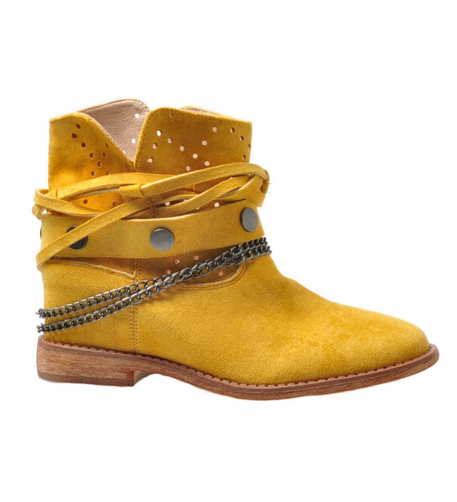 

Bella Paris Botki Na Koturnie Yellow R38