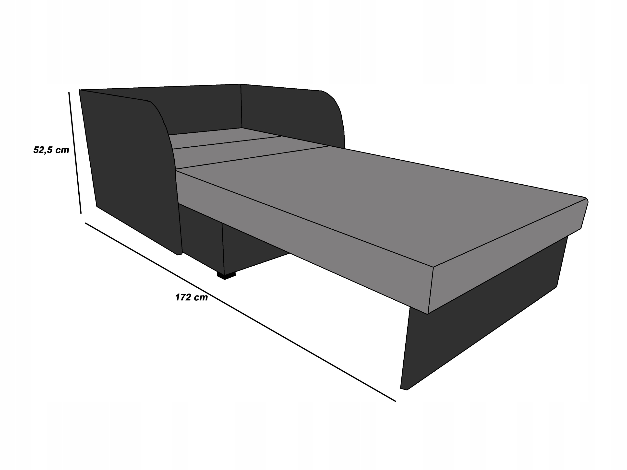 Rozkładane łóżko dziecięce z piankowym materacem! Stylowy komfort! Fotel Stan opakowania oryginalne