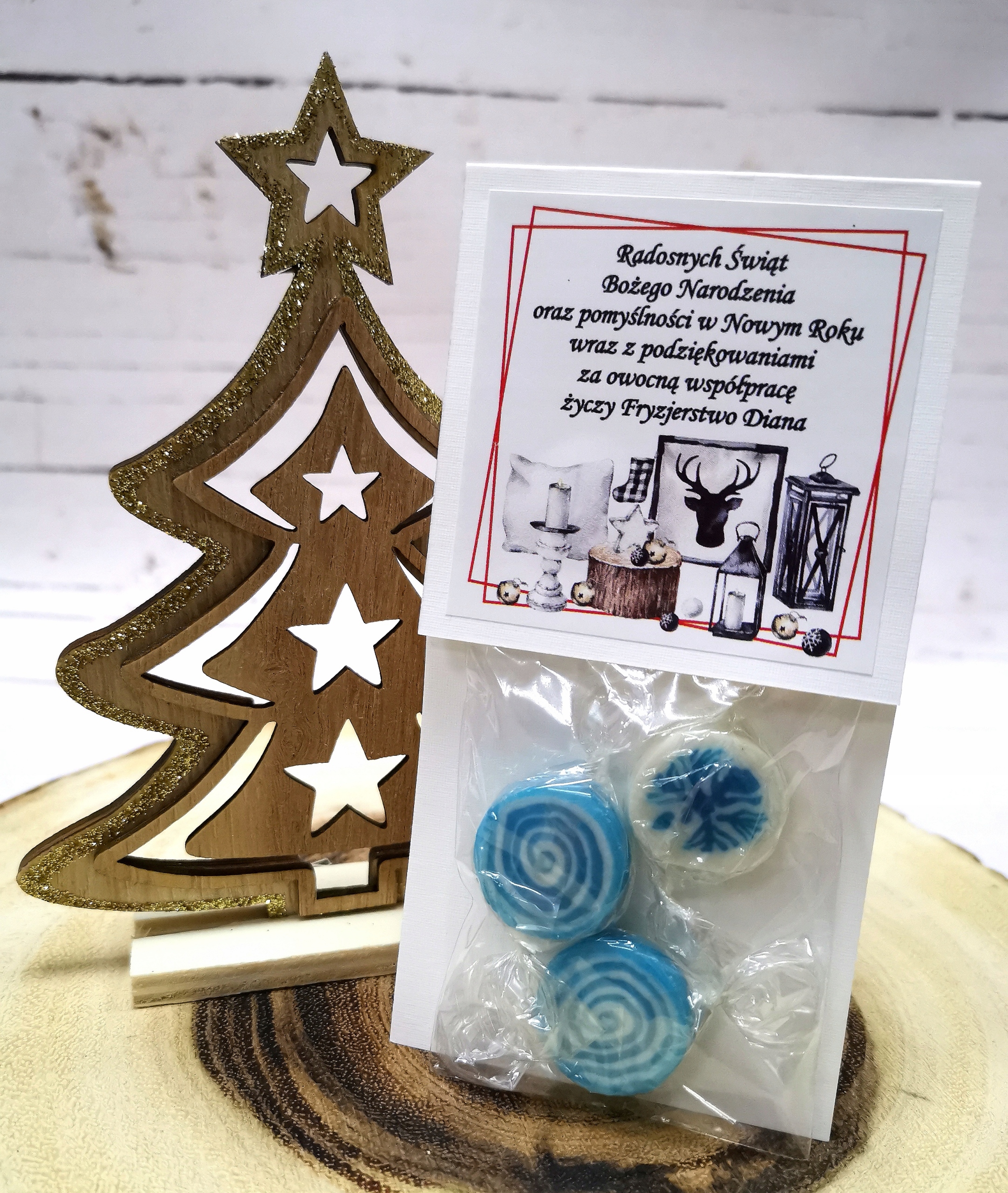 świąteczne upominki reklamowe Mikołaj cukierki Waga 0.01 kg