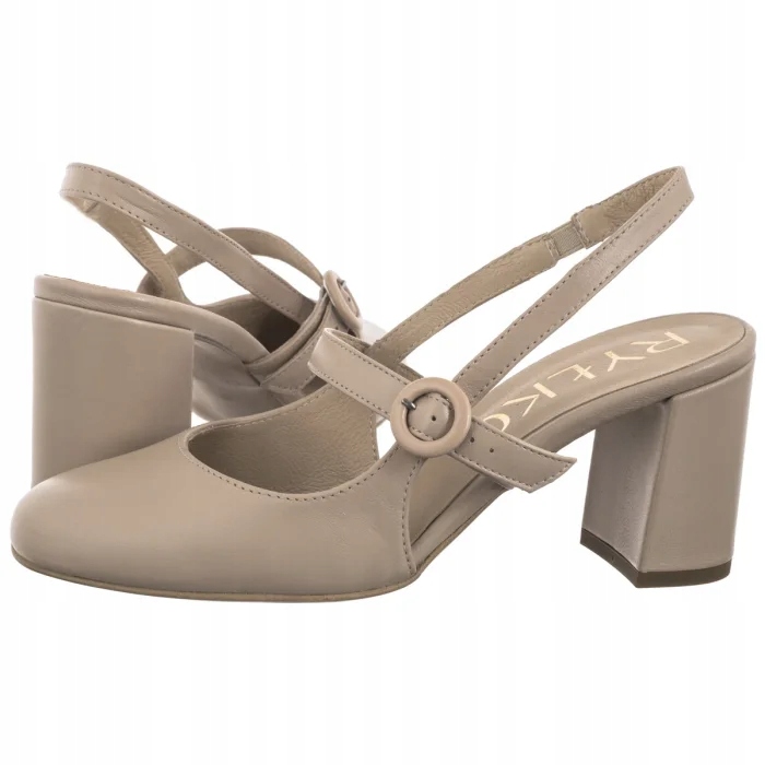 Boty Sandály Kožené Dámské Ryłko Béžové L7ET4_T3