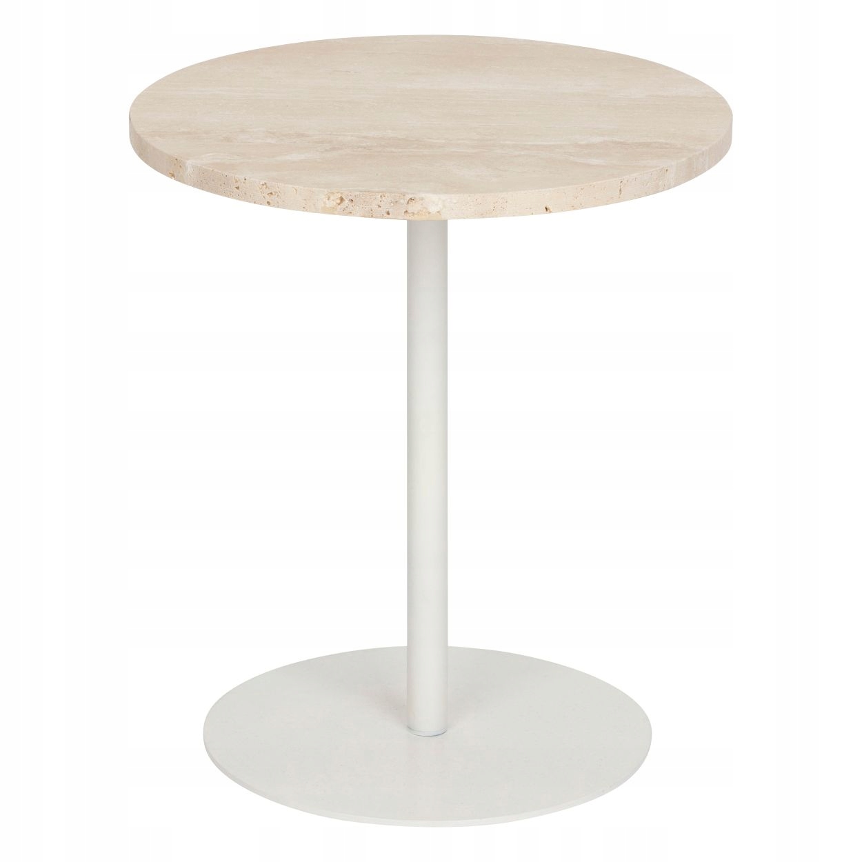 Pomocný Konferenčný Stolík Biely Krémový Mramorový Do Obývačky, Nízky, Elegantný