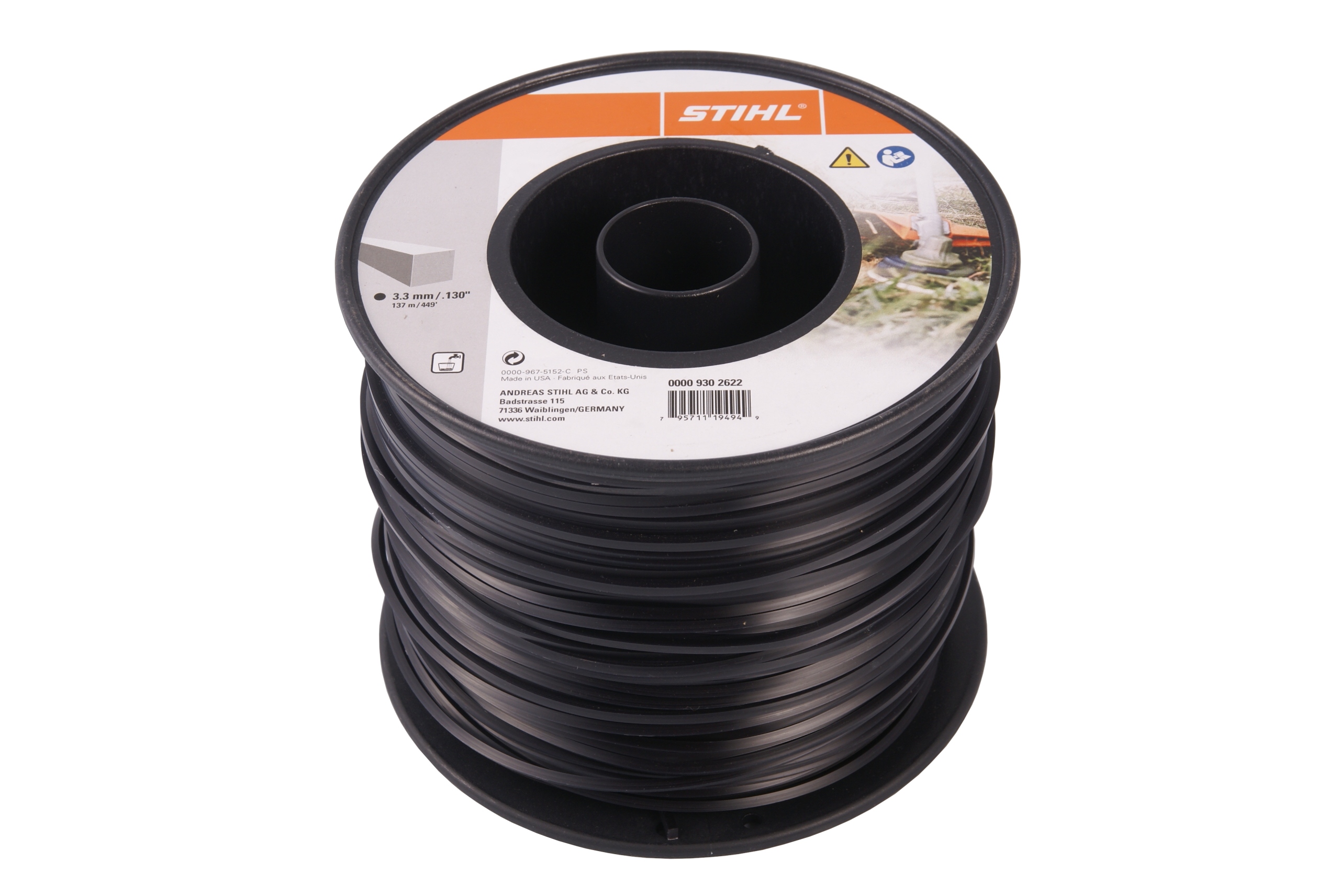 

Oryginalna Żyłka Stihl 3,3 mm Kwadrat dł. 137 m