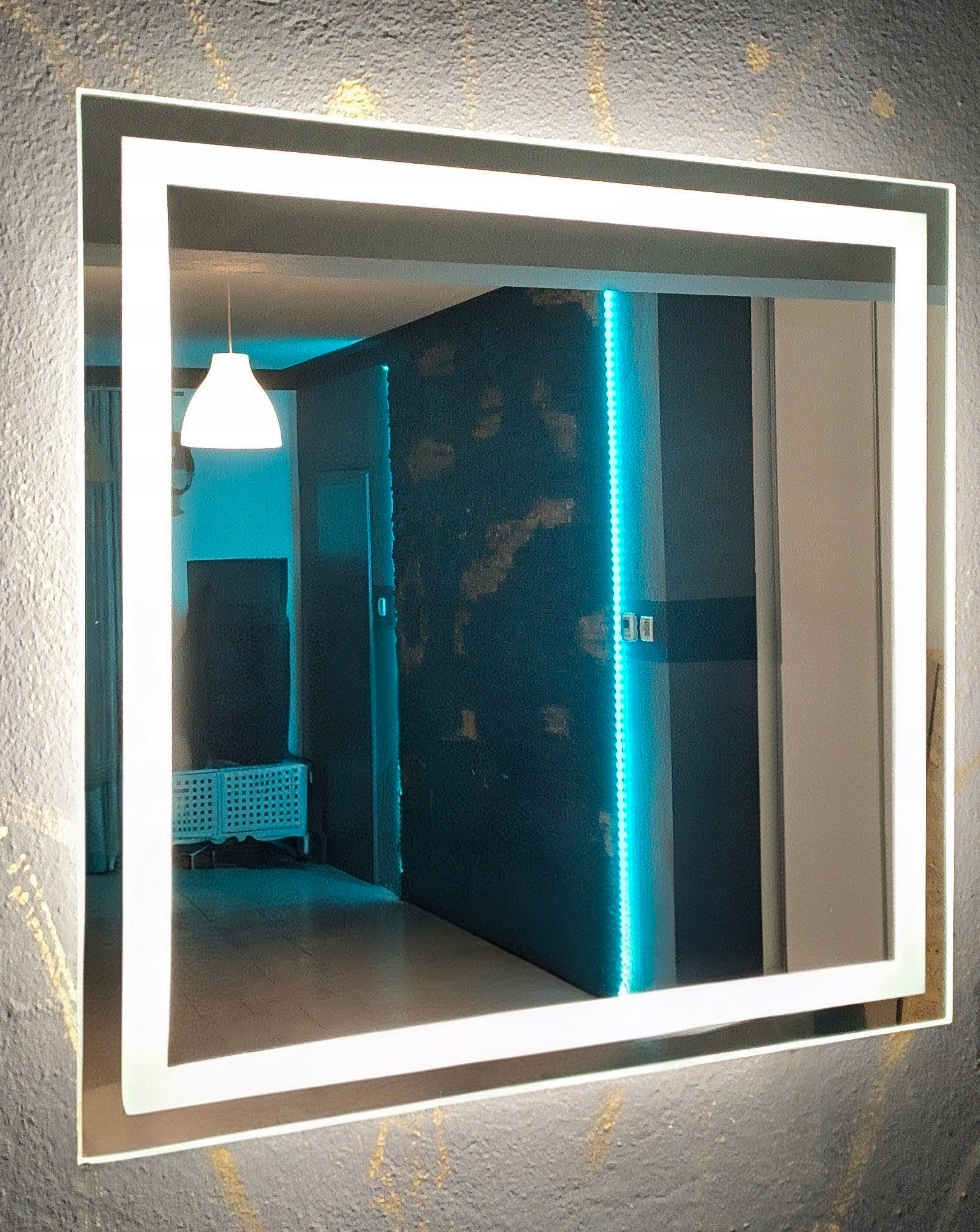 Led zrkadlo La Luna Dotykový spínač 70×50 cm Studená Biela 6k Vyrobené v Pl