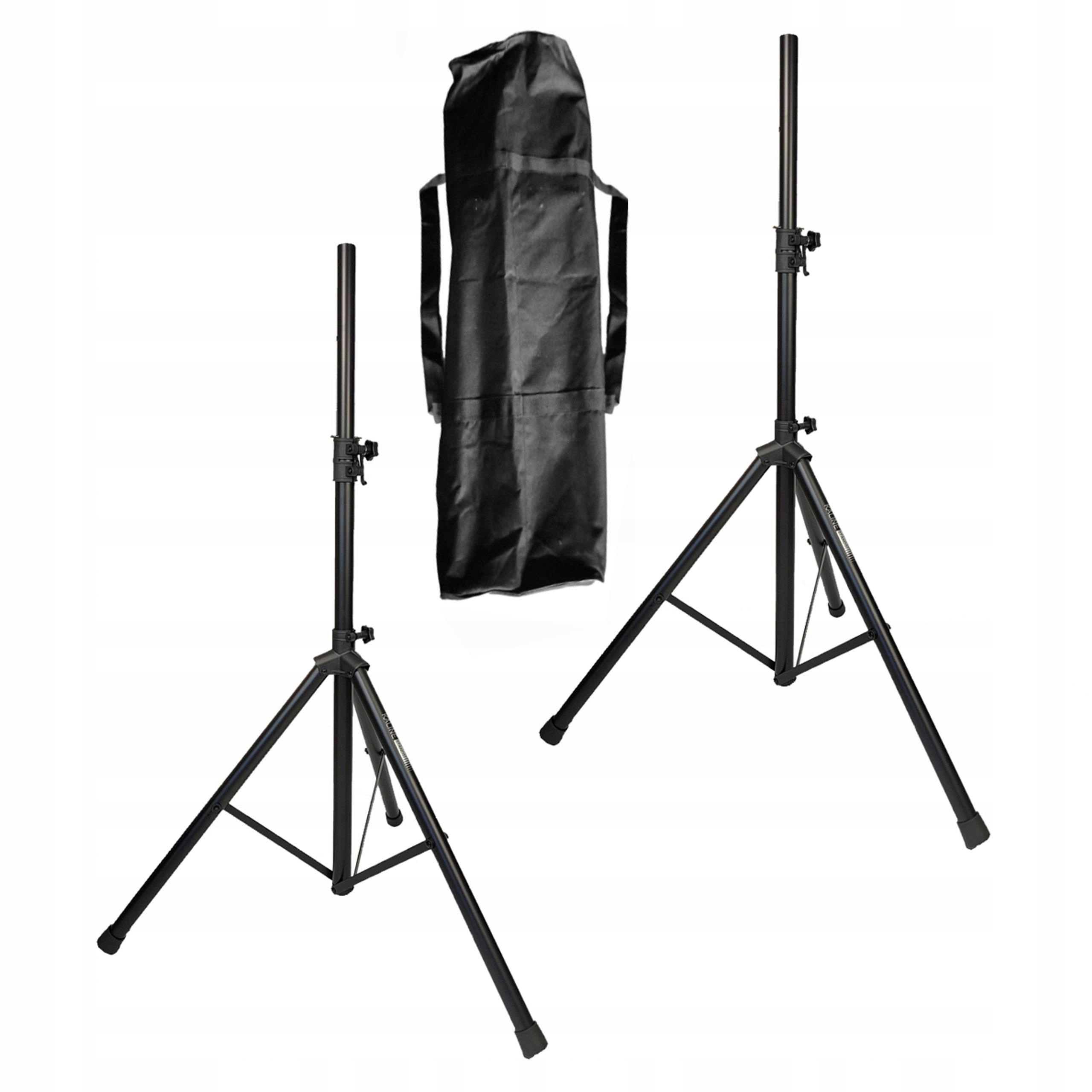 ZESTAW STATYW GŁOŚNIKOWY Z REGULACJĄ WYSOKOŚCI 110-180cm 2 SZT + POKROWIEC