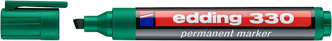 Marker permanentny EDDING 330 zielony ścięty