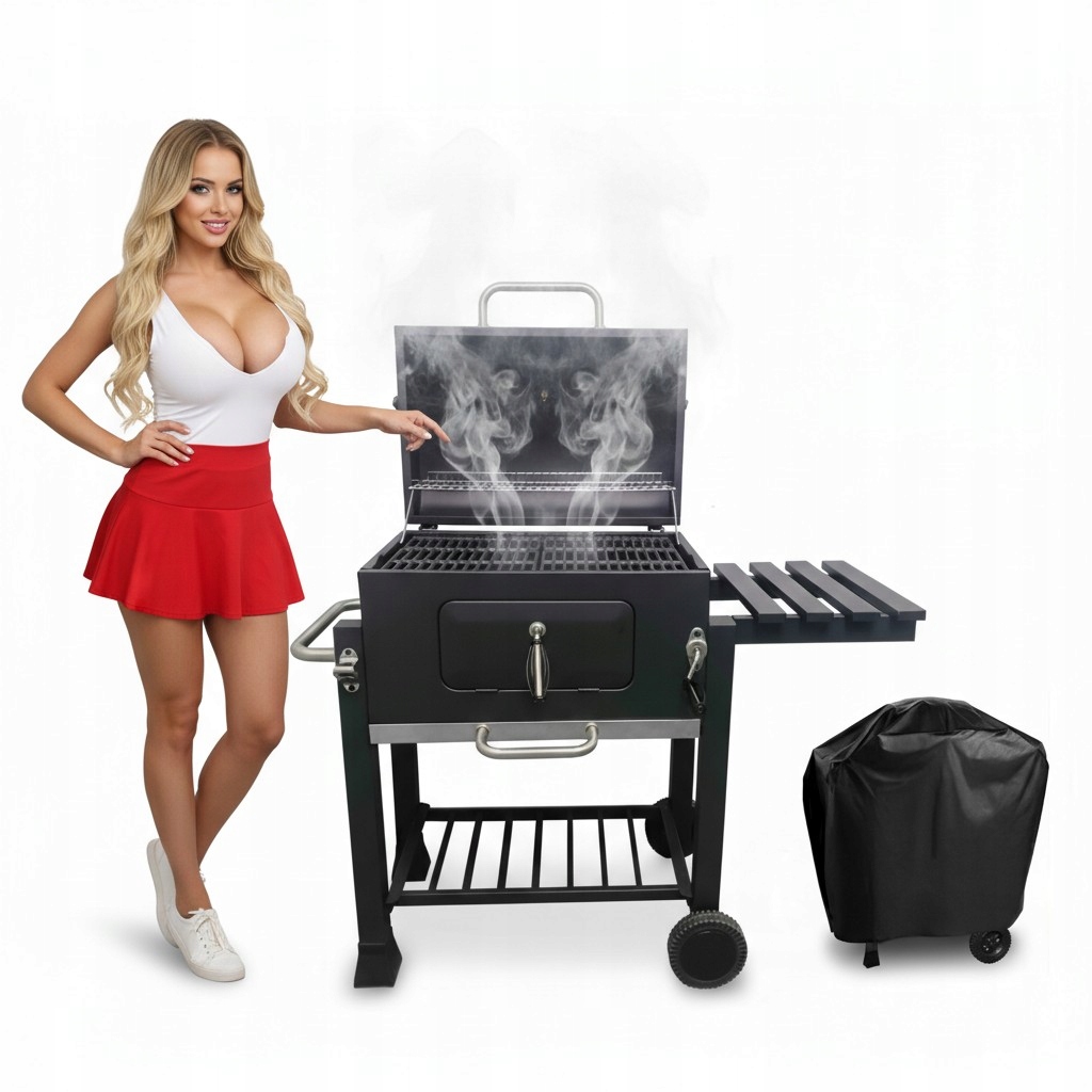 Zahradní Gril Carbo Uhlíkový Litinový Rošt Velký XXL Angular Obal