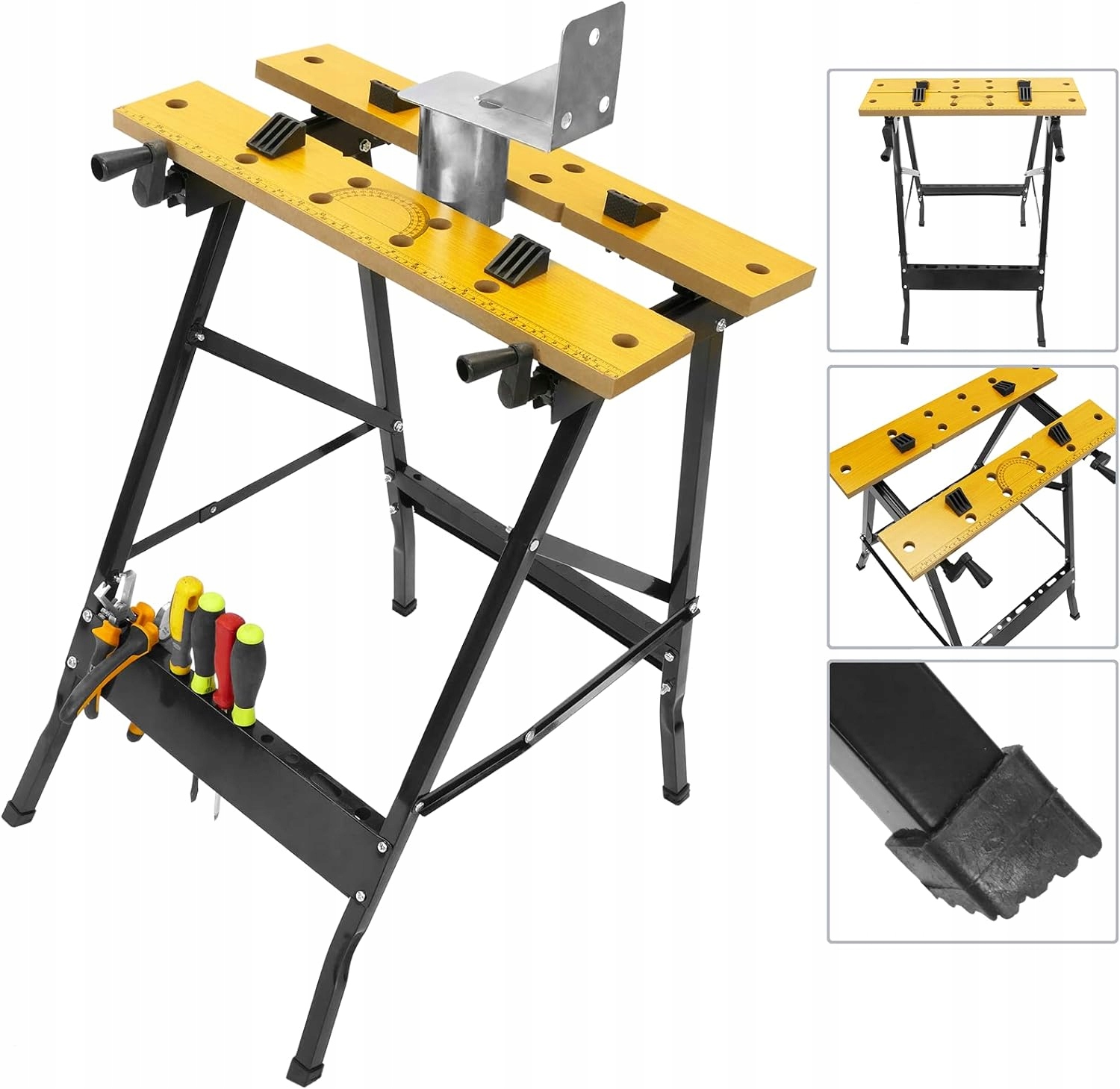 STÓŁ WARSZTATOWY SKŁADANY BLAT ROBOCZY NARZĘDZIOWY Wysokość produktu 95 cm