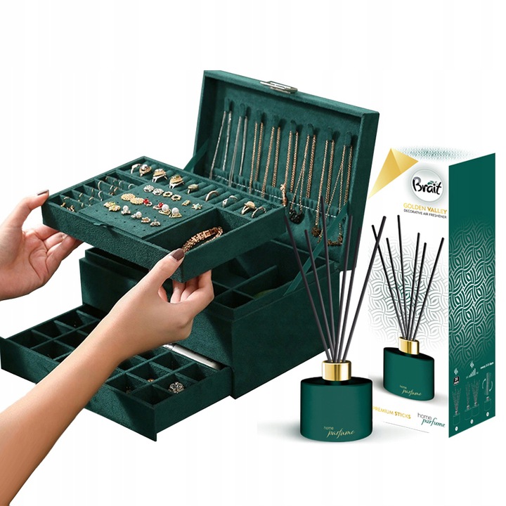 

Szkatułka Na Biżuterię Kuferek Pojemny