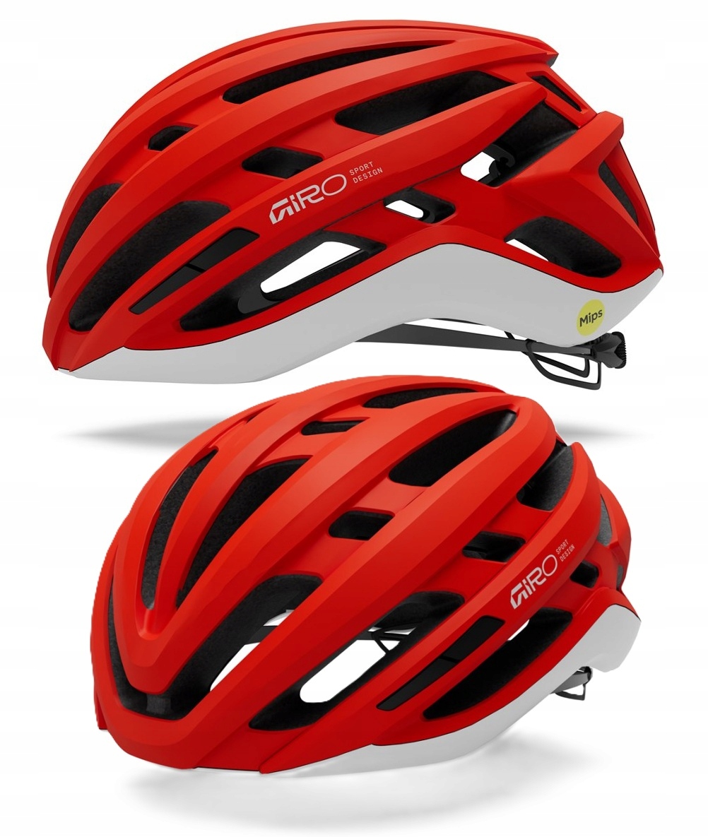 Kask rowerowy GIRO Agilis MIPS szosa GRAVEL matte red L 59-63cm