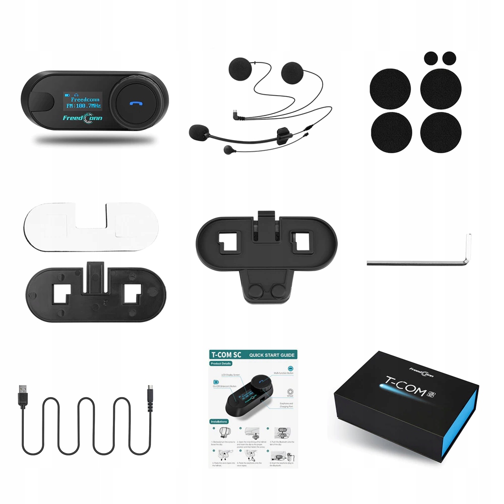 INTERKOM MOTOCYKL FREEDCONN T-COM SC V3 PRO LCD Maksymalny czas rozmów przez interkom 7 h