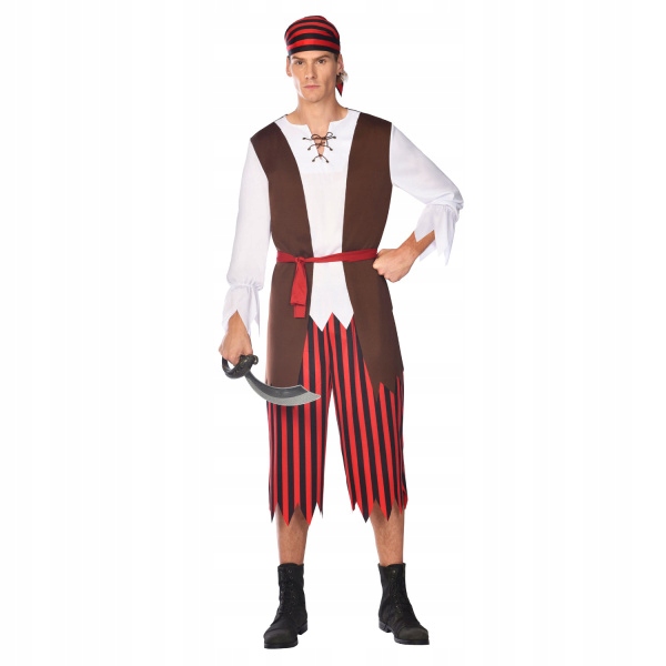 Kostým Pirát S Bandanou Piráta Rozbitek Korsarz l