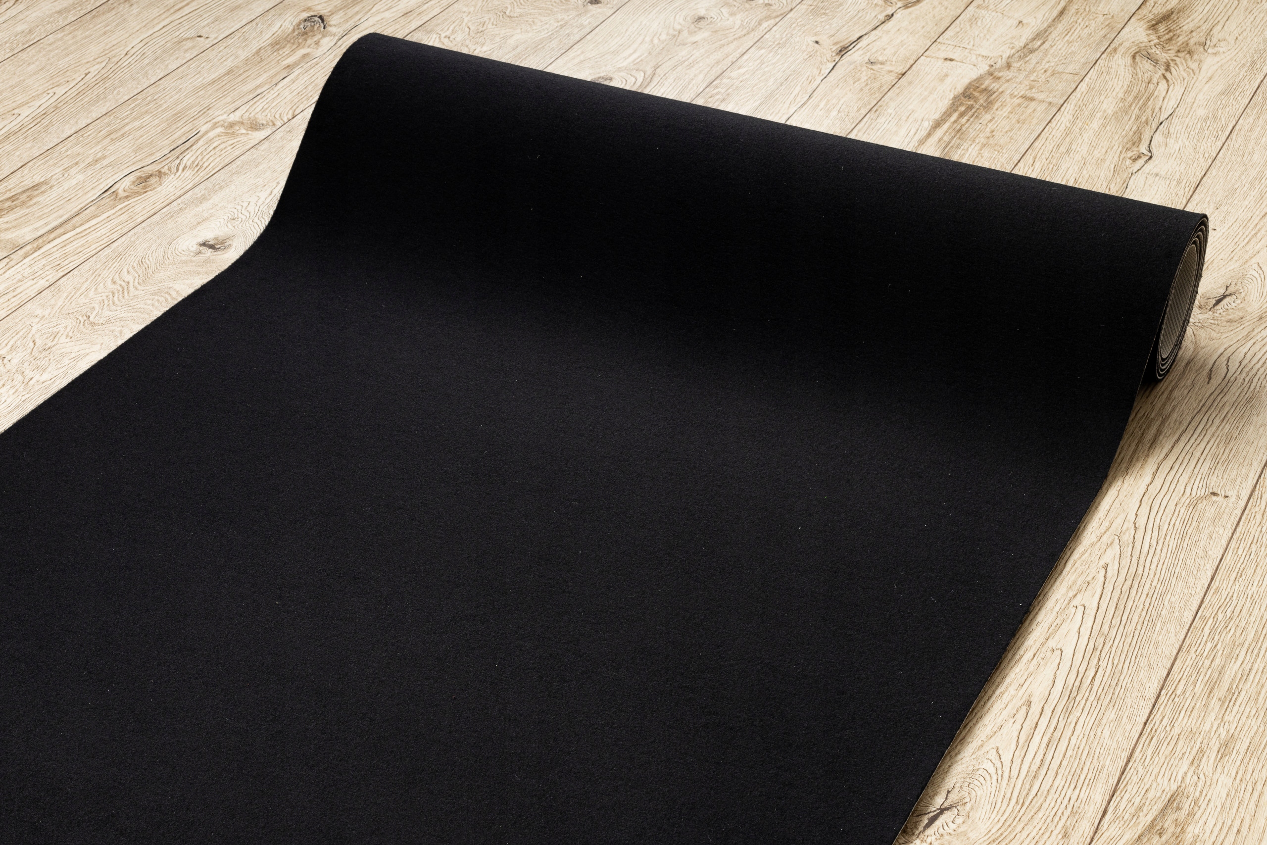 ANTYPOŚLIZGOWY DYWAN GŁADKI JEDNOLITY RUMBA 80x100 cm czarny @160602 Wzór jednobarwny