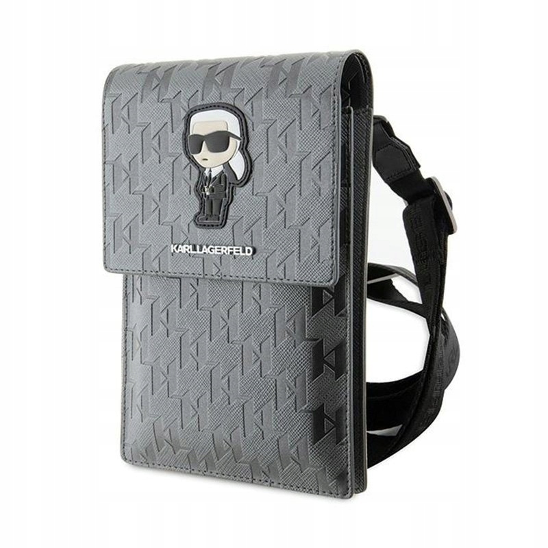 Karl Lagerfeld Saffiano Monogram Ikonik crossbody kabelka na telefon