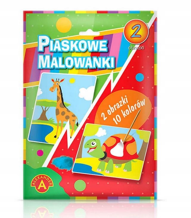 

Piaskowe malowanki - Żyrafa, żółw Alex