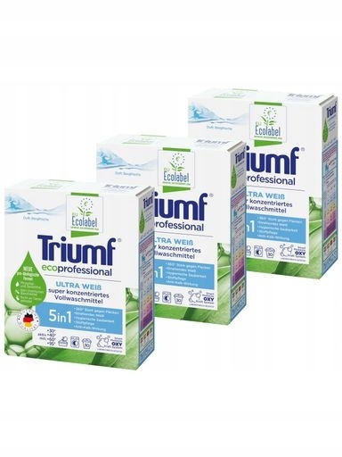 Levně 3x Prášek na praní Triumf White 30 praní 1,8 kg