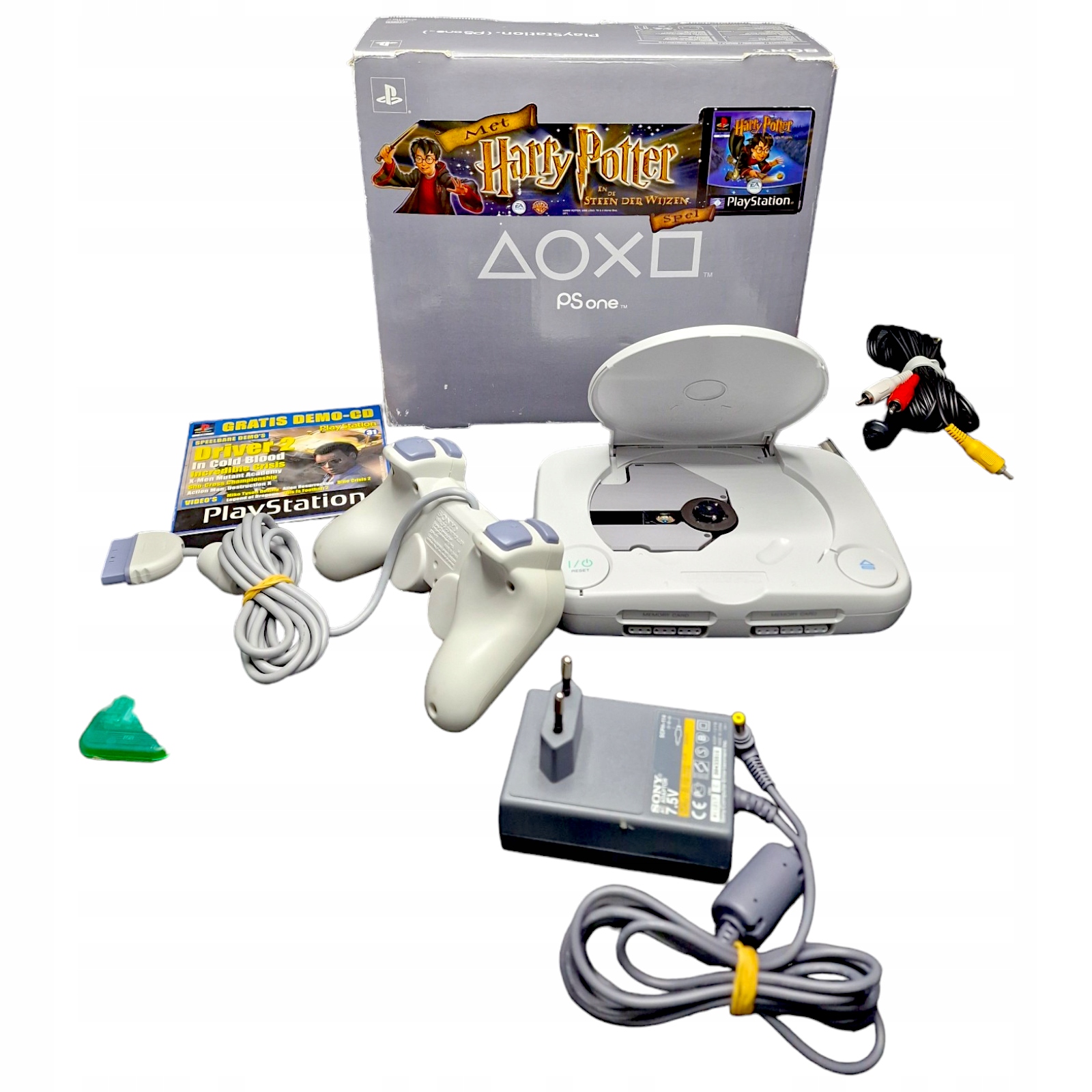 Zadbana KONSOLA PLAYSTATION ONE SCPH-102 KOMPLET karton BOX Informacje o bezpieczeństwie CE
