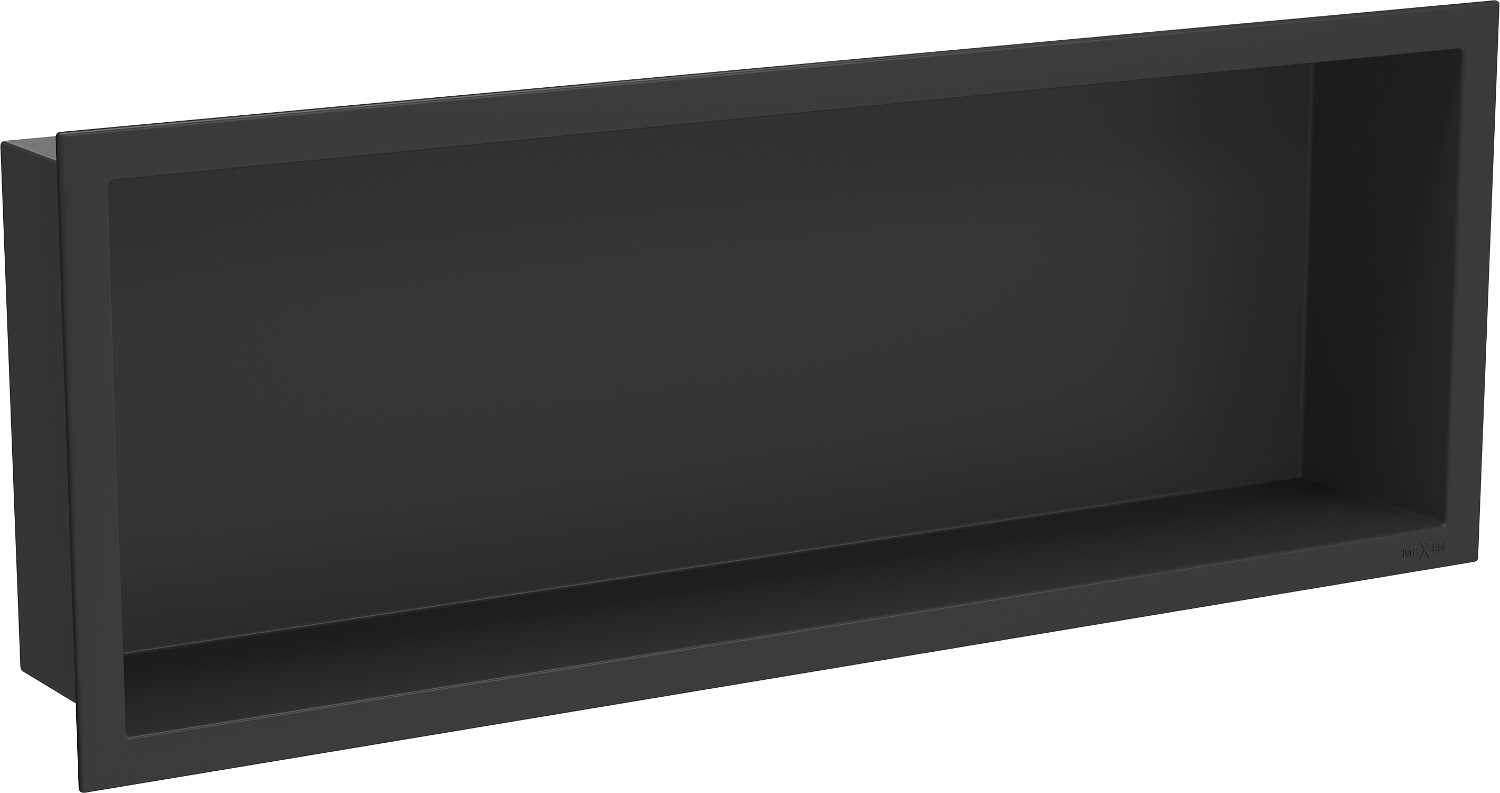 Mexen X-Wall-R Zapustená Polička 60x20 cm Čierna, Nerezová Oceľ