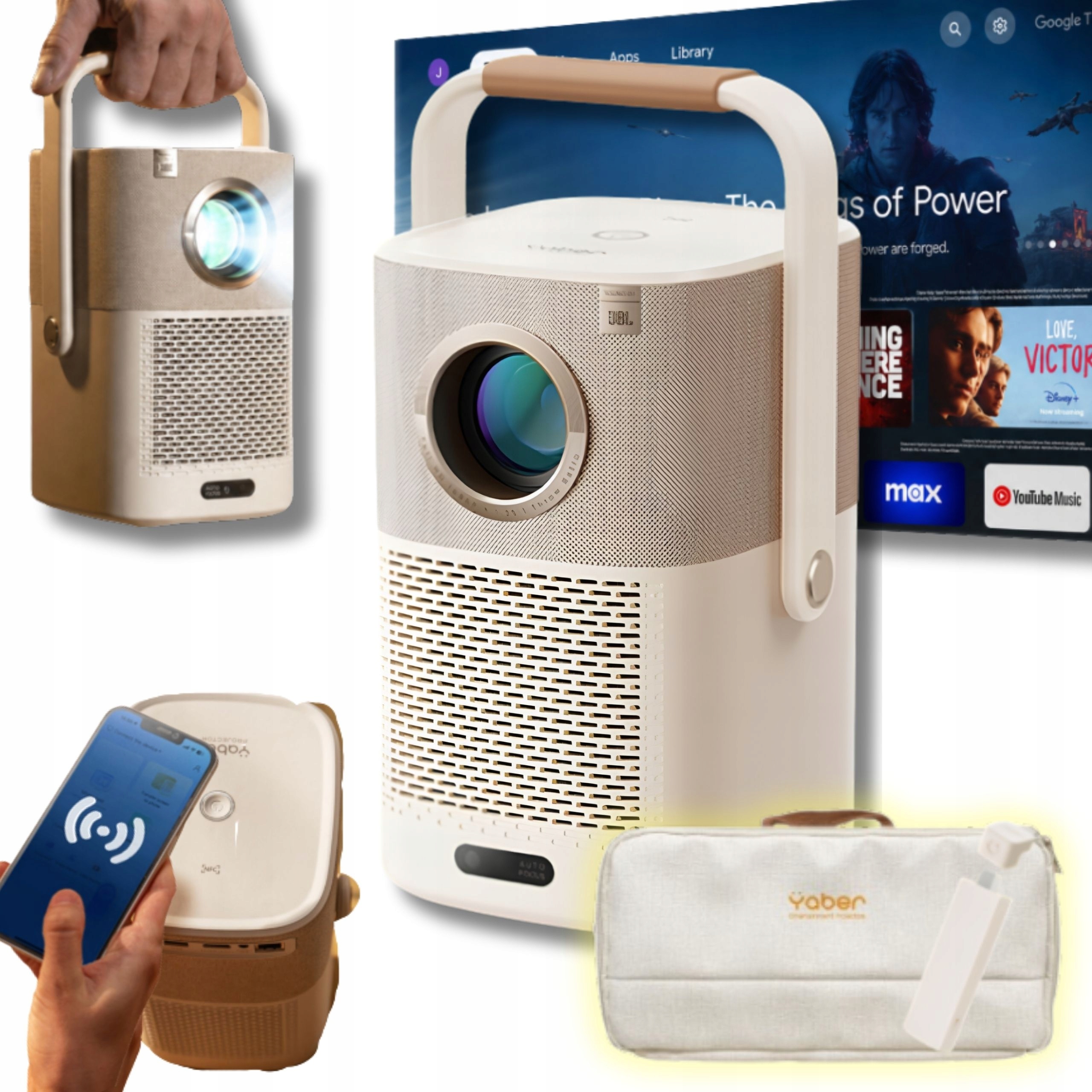 Projektor Yaber T2 Plus prenosný Full Hd 450 Ansi Jbl Dolby batéria WiFi 6