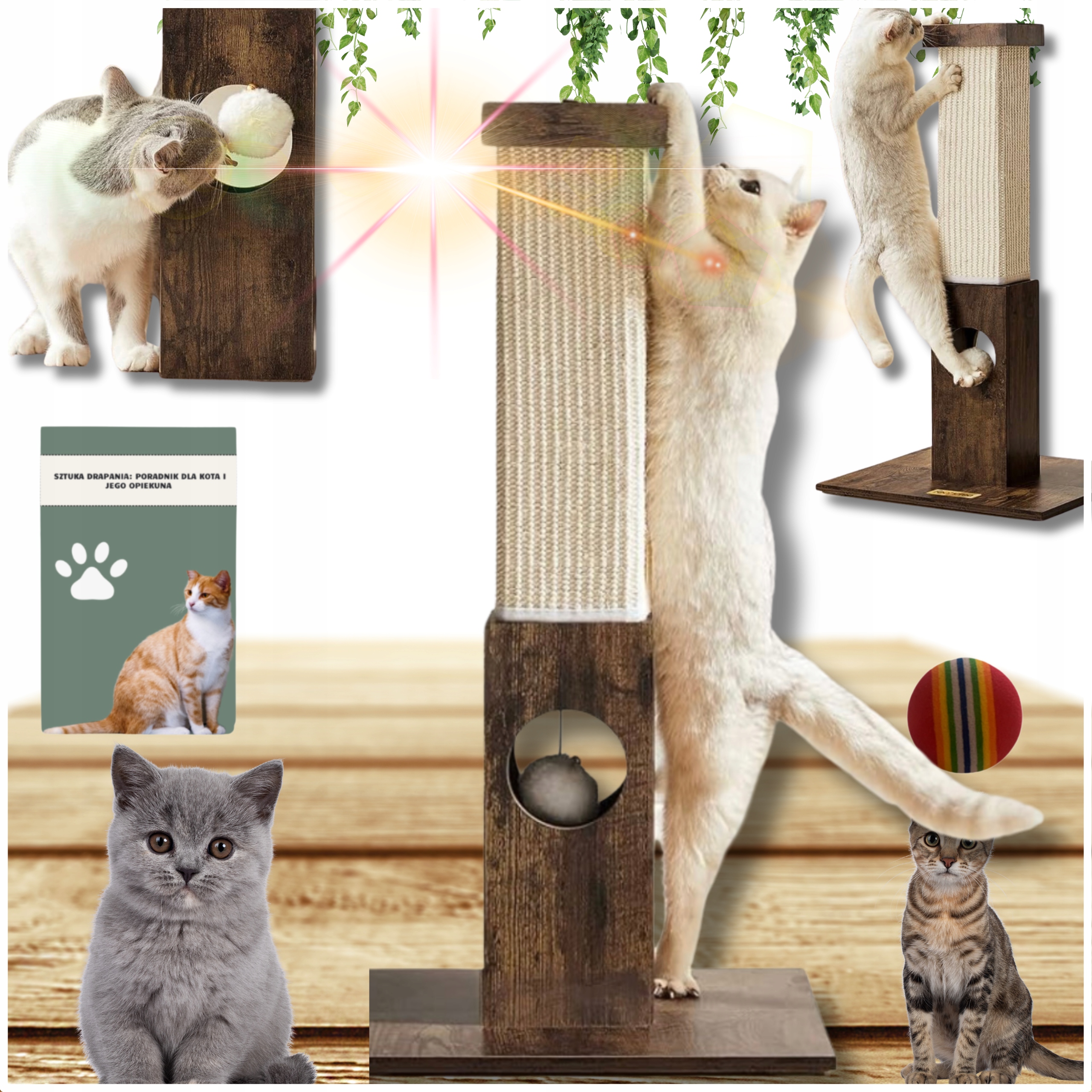 Škrabadlo Pro Kočky Domeček Pelíšek Věž Jeskyně Sloupek Stromek Hračka!