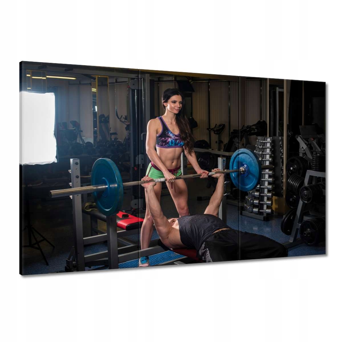 Obrazy 120x80 Pár v posilovně Síla