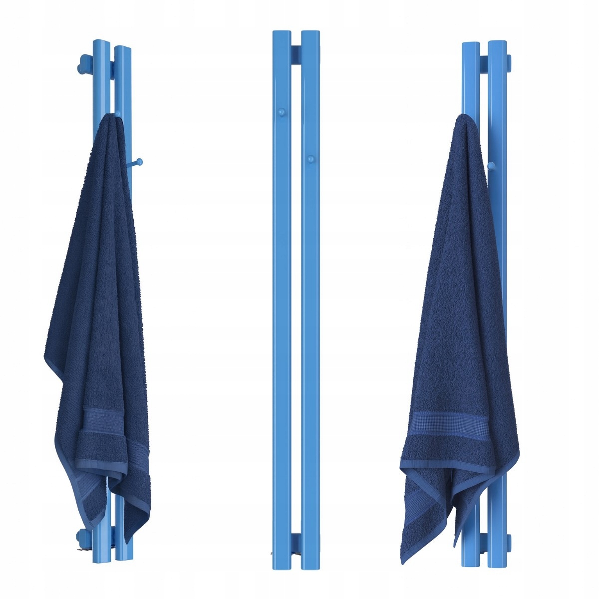 Vertikálny Dekoratívny RADIÁTOR-2 S Vešiakmi 1600/130, Modrý