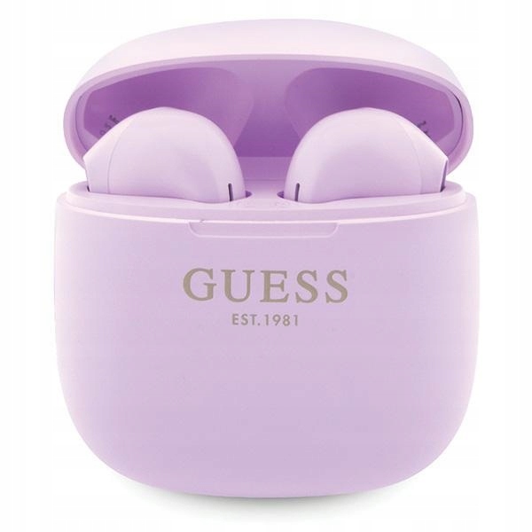 Guess Bluetooth sluchátka GUTWST26PSUTWS dokovací stanice fialová/fialová