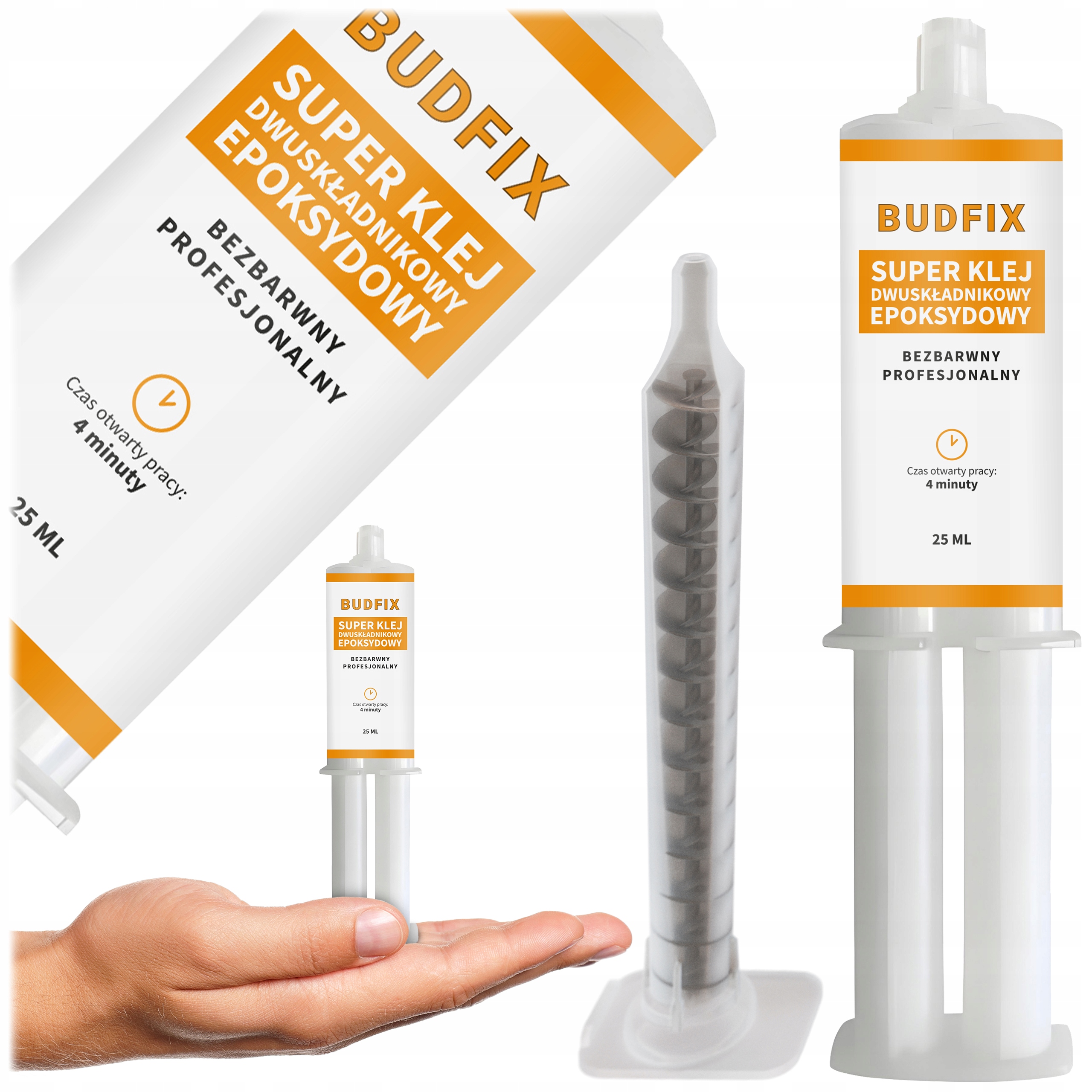 Klej Do Drewna Kamienia Metalu Plastiku Uniwersalny Bezbarwny Epoksyd 25ml