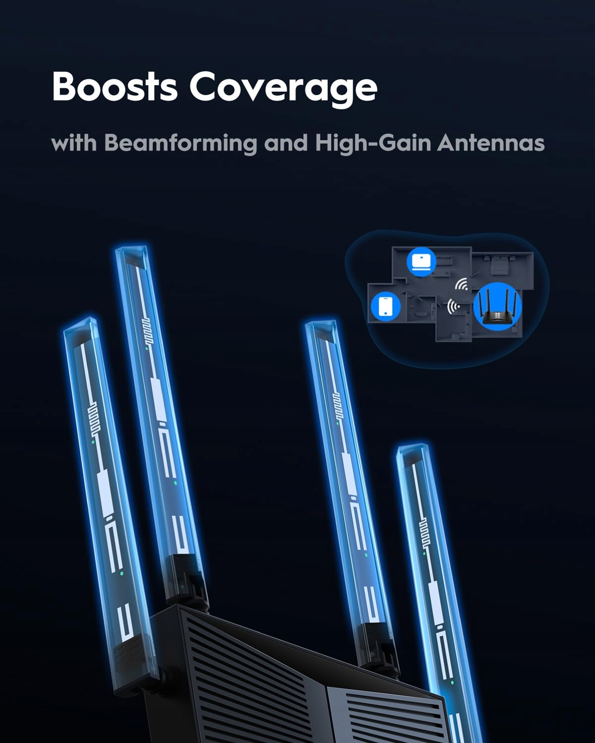 CUDY BE3600 Router WiFi 7 Gigabit Dualband MU-MIMO Anteny VPN Cloud App — miniatura 6