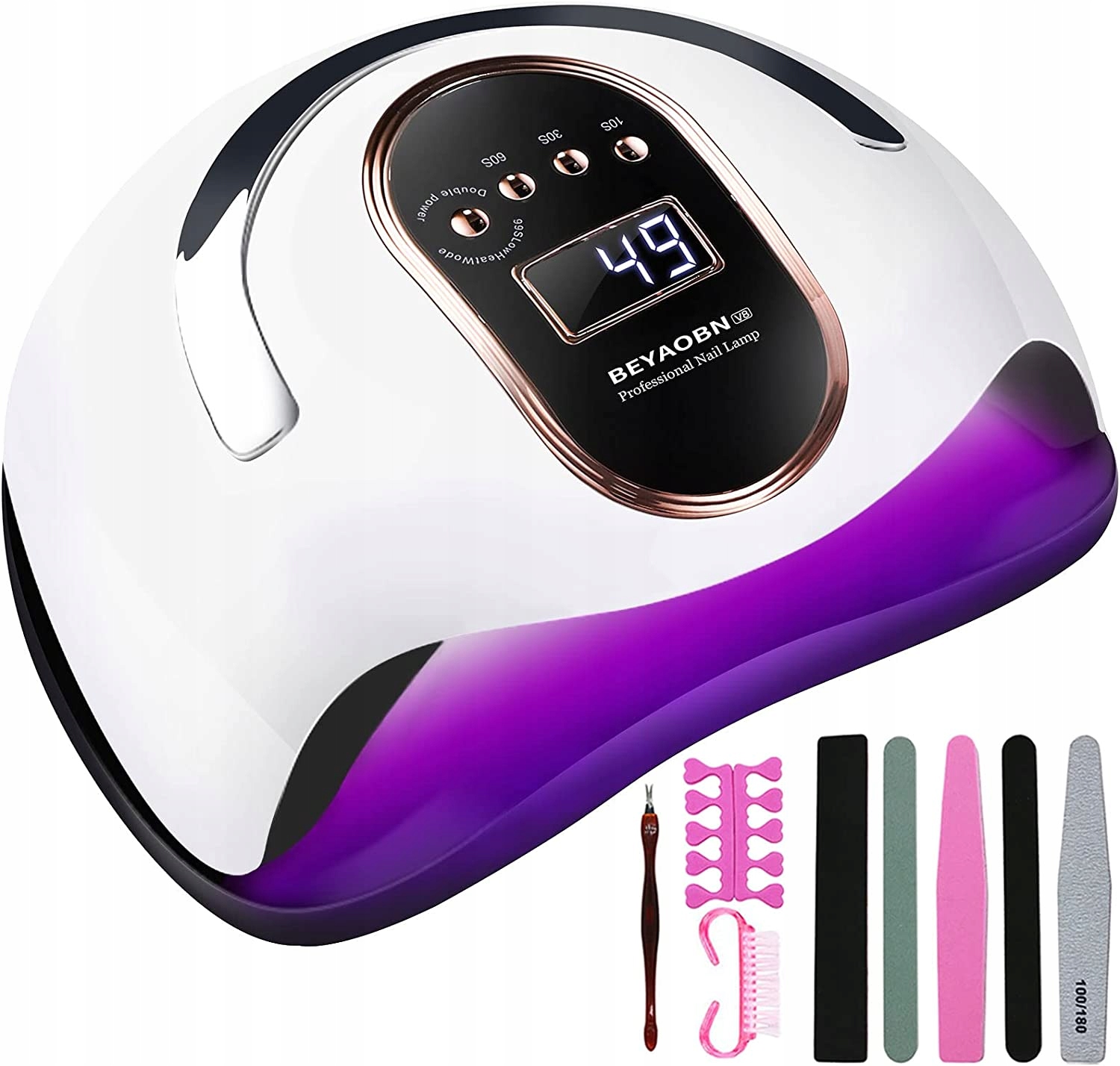 GASHIO Lampa UV LED Do Paznokci 168W Z Czujnikiem I Timerem — miniatura 10