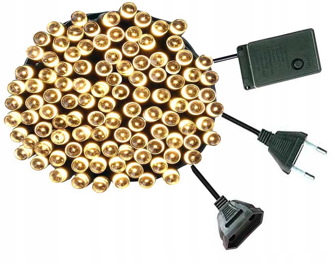 

Lampki choinkowe 300 Led Wew Zew Białe Ciepłe