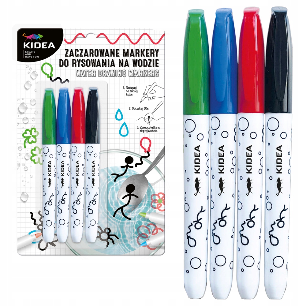 

4 zaczarowane markery do rysowania na wodzie Kidea