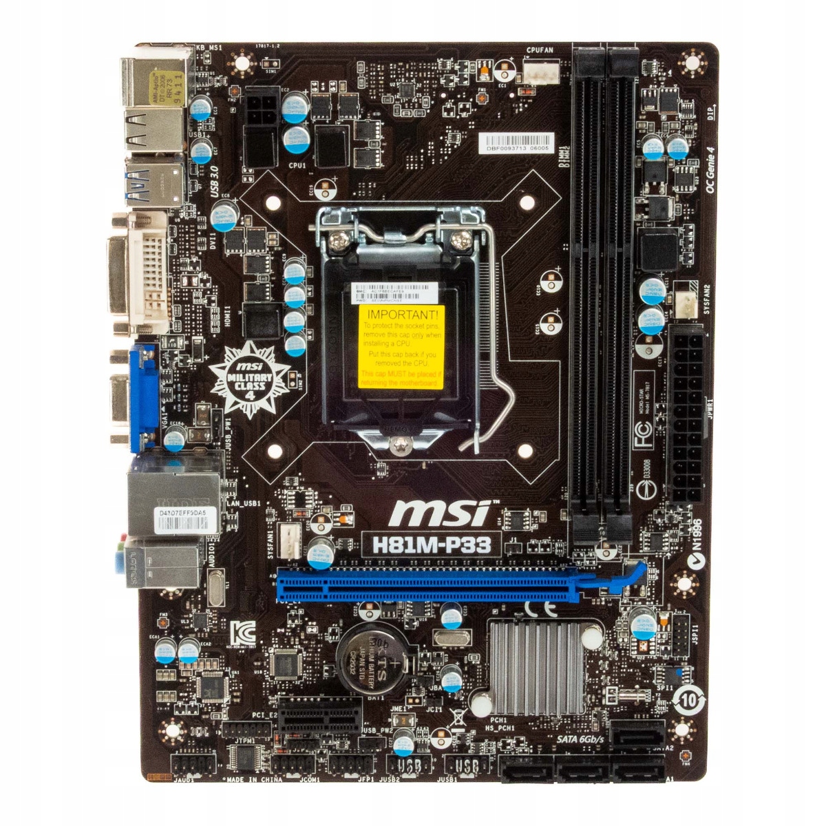 Msi H81M-P33 Socket LGA1150 Intel H81 DDR3 microATX