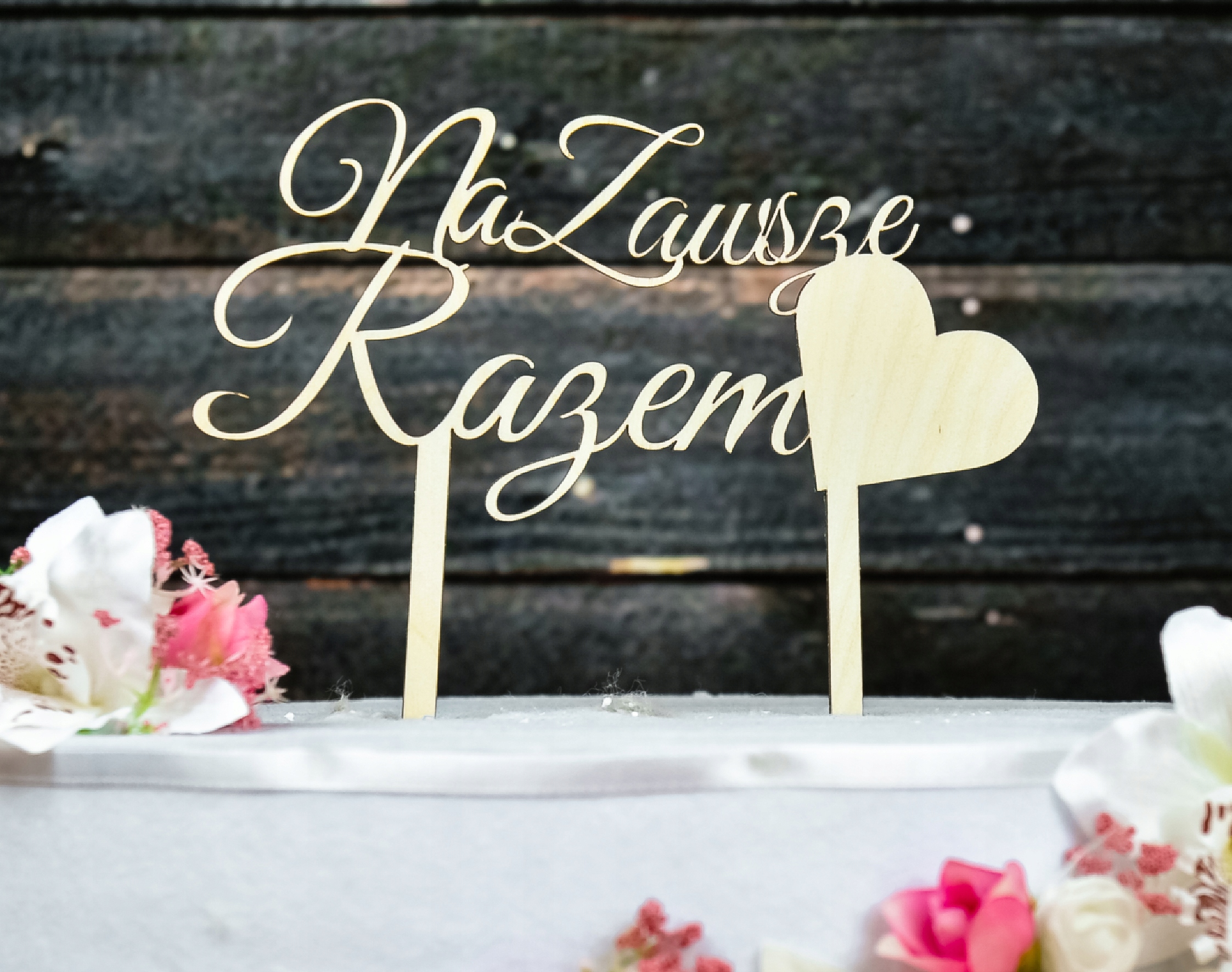 Topper TŚD-31-Na zawsze razem Ślub Wesele Marka Dekor Laser