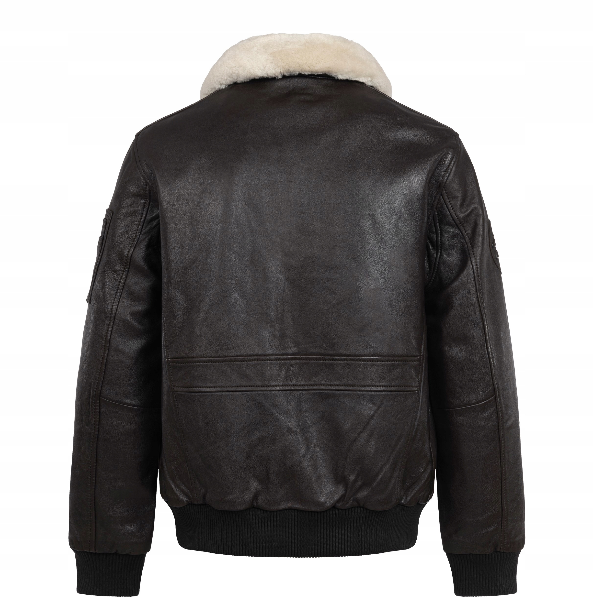 ぽぽん様 Płaszcz skórzany damski z kożuchem czarny OZONEE JS/11Z8253