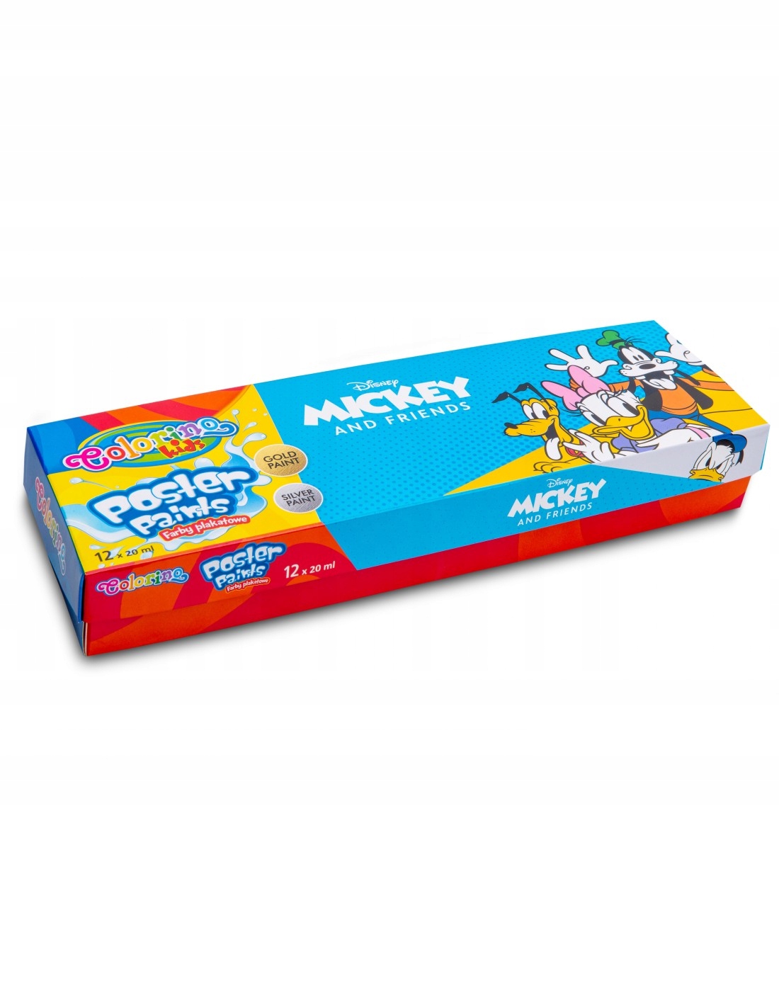 Farby plakatowe 12 kolorów 20ml Mickey Myszka Miki
