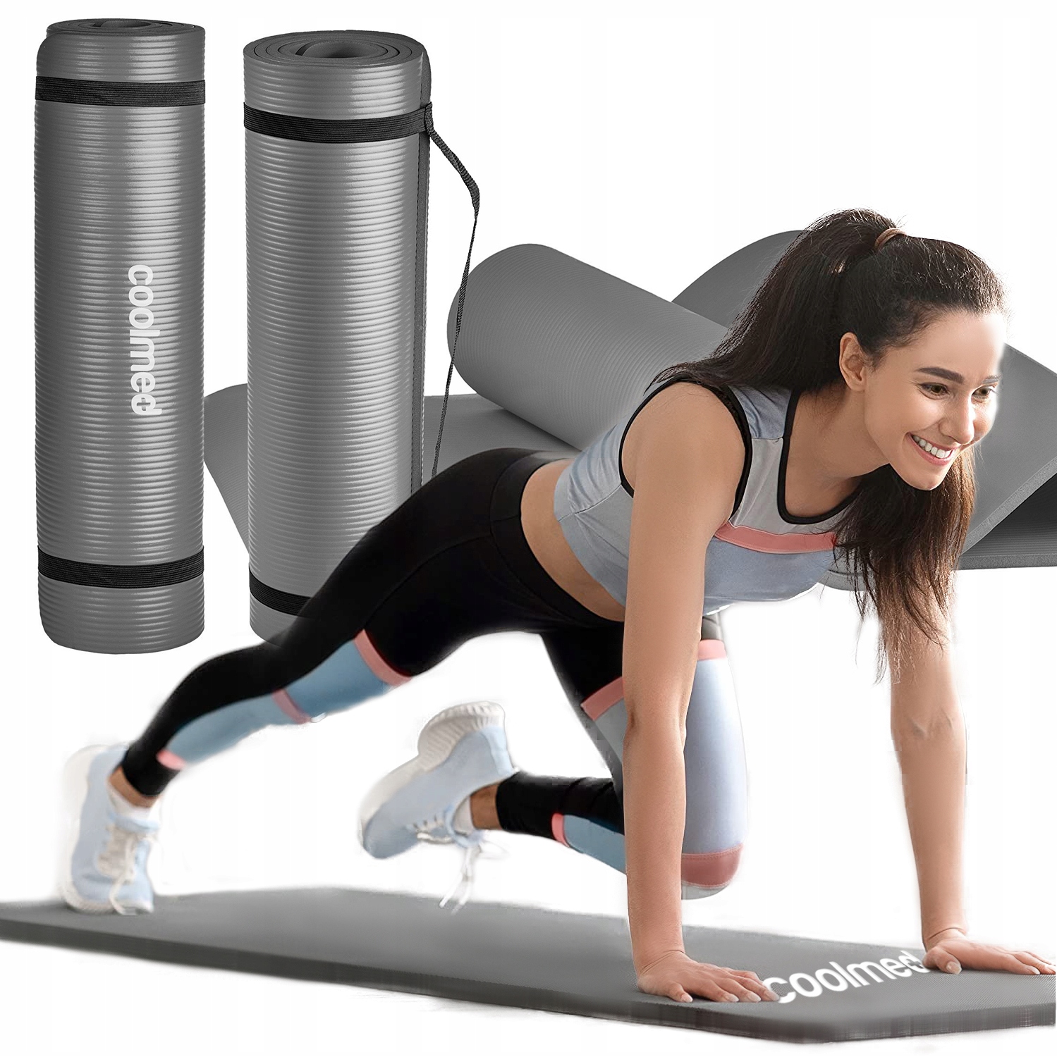 

XXL mata do ćwiczeń fitness jogi 1 cm Nbr pilates