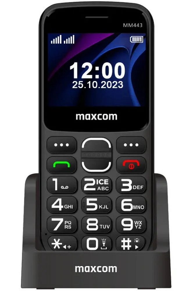 Maxcom telefon pro seniora MM443 černý
