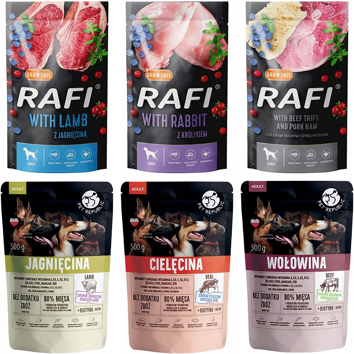 Rafi PetRepublic krmivo pro psy v sáčcích 30 x 500 g, dobré krmivo