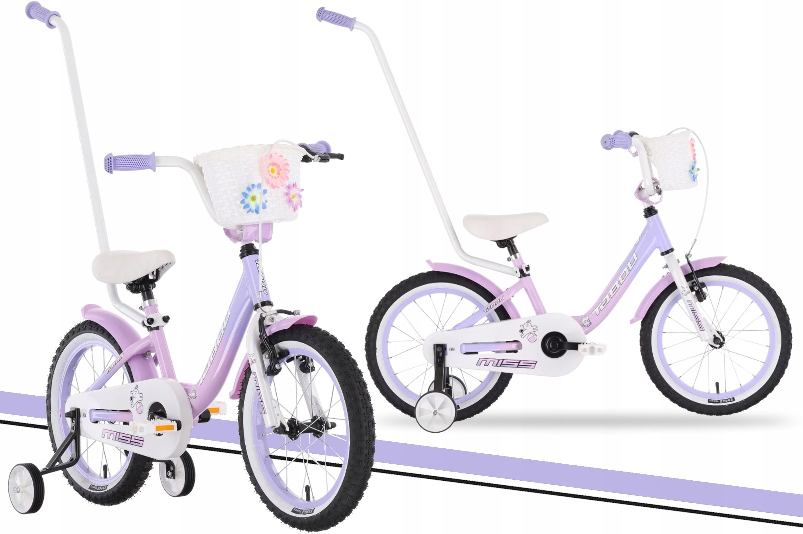 Rower dziecięcy 14" Tabou Miss merlose lavender (lawendowy) R27