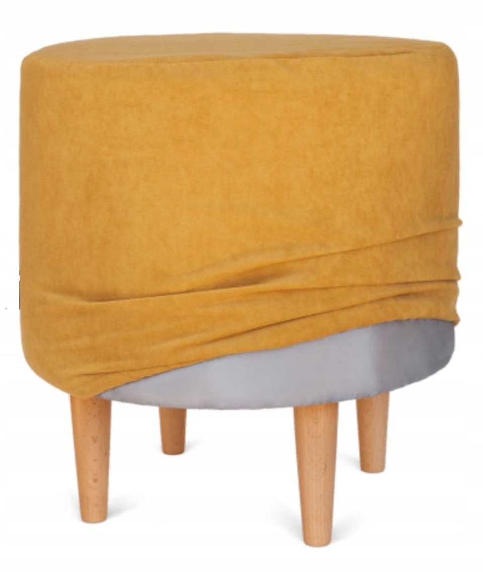 POKROWIEC NA PUFĘ okrągłą wałek 40x40 WELUR