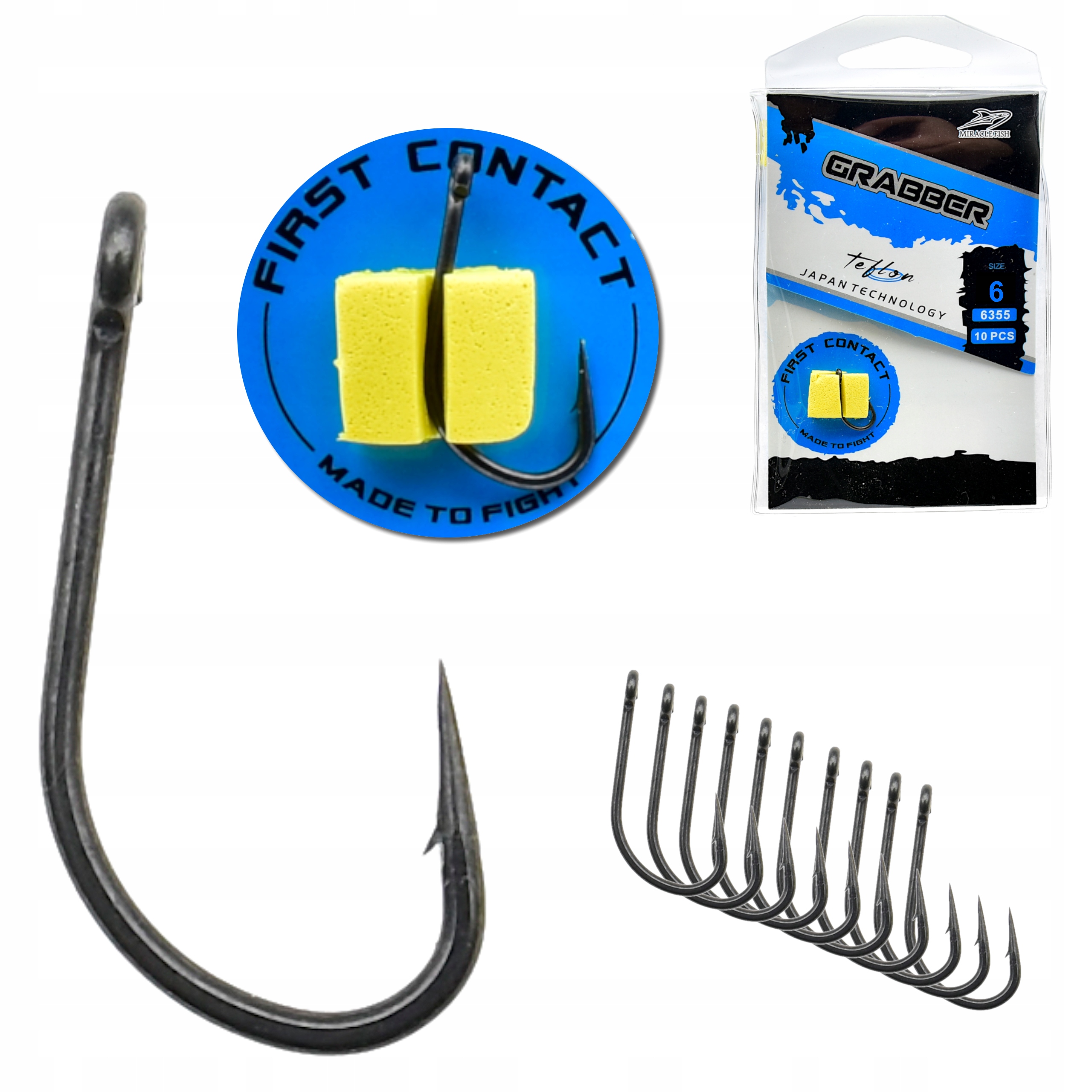 

Zestaw haczyków teflonowych Grabber r 6 10 szt