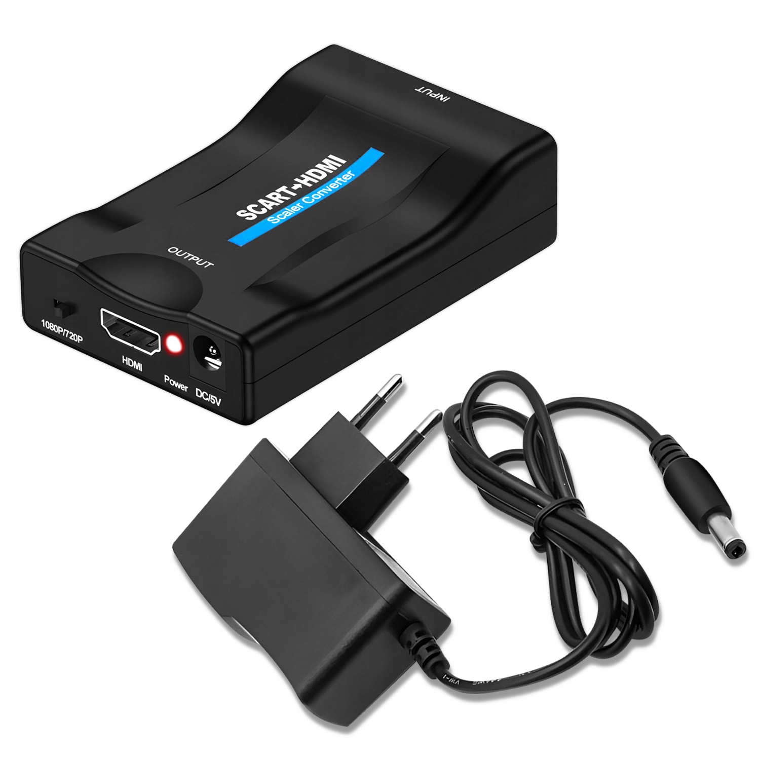 Adapter Konwerter SCART do na HDMI Przejściówka Sygnału AV EURO FULLHD Model SCART TO HDMI