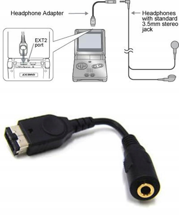 IRIS Adapter do podłączenia słuchawek do konsoli GameBoy Advance SP GBA SP Typ adapter