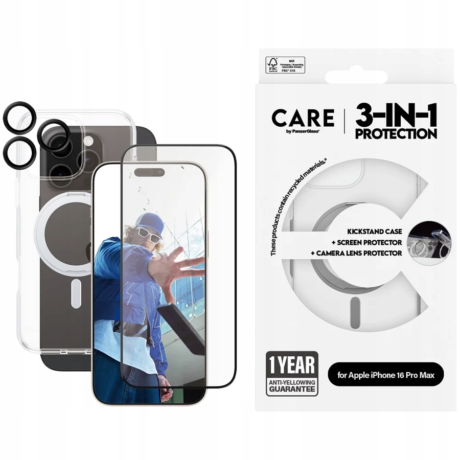 PANZERGLASS Feature 3-in-1 Ceramic Bundle iPhone 16 Pro Max — 2
