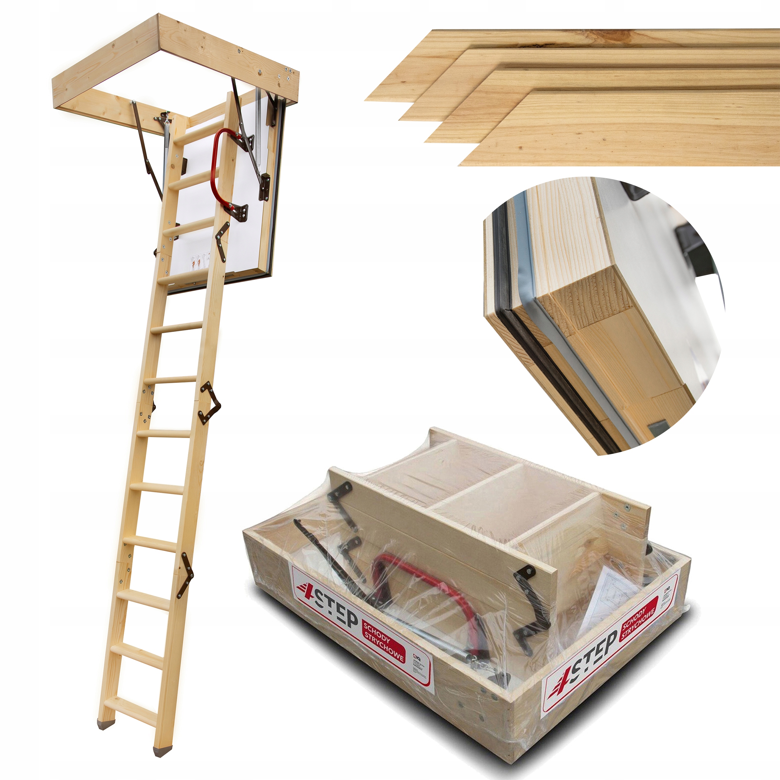 Nejteplejší Půdní schody Nordic 90x80 0,44 W/m2K Výlez Lišty Set